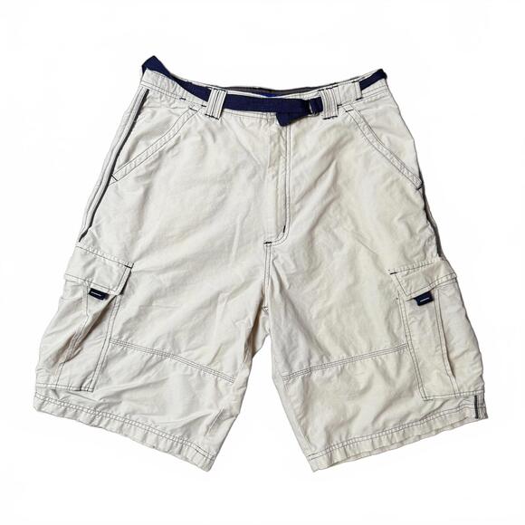 Crazy Y2K Vintage Outlooks Baggy skater tan cargo shorts 36 - Picture 1 of 6